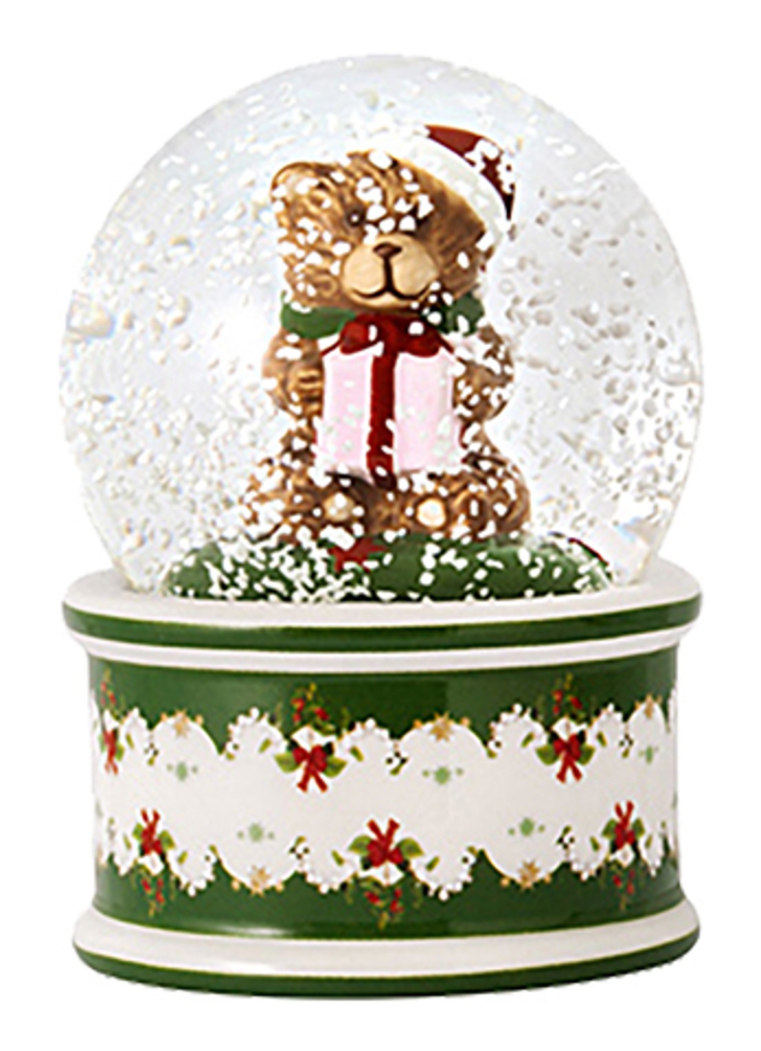 Villeroy & Boch Christmas Toys sneeuwbol 9 cm - voorkant groen