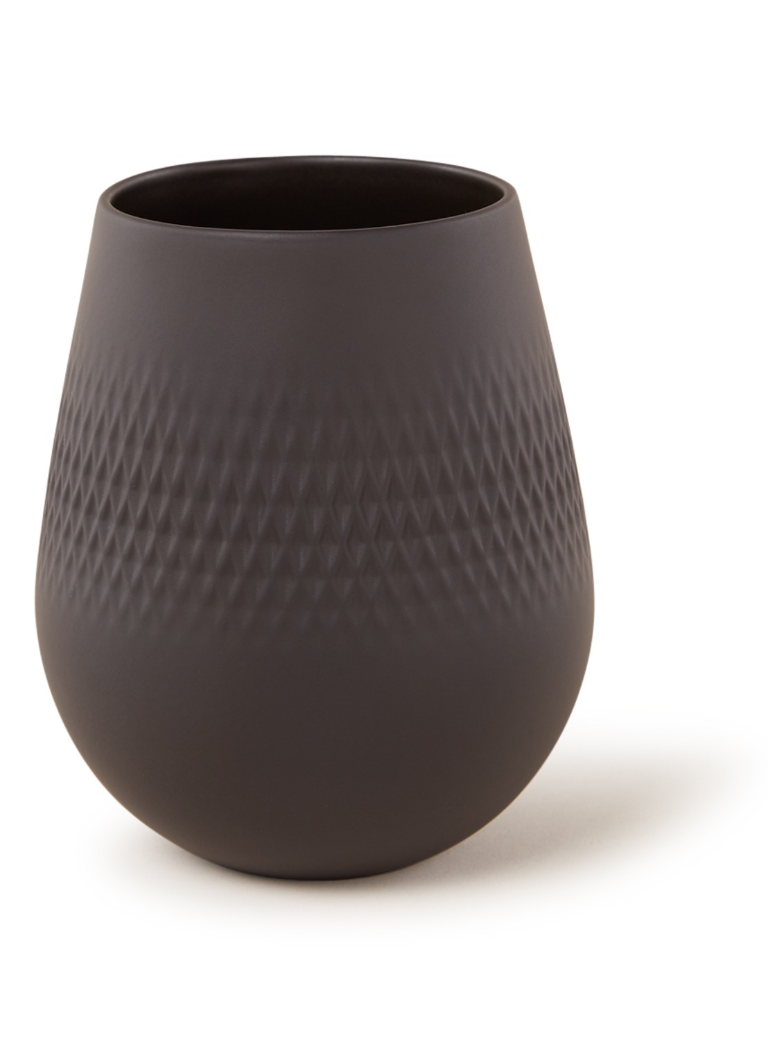 Villeroy & Boch Collier Carré vaas S 14 cm - voorkant zwart