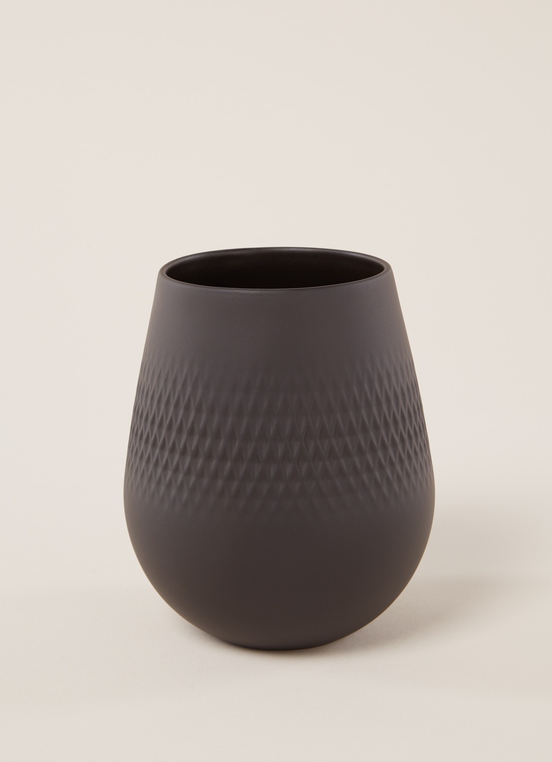 Villeroy & Boch Collier Carré vaas S 14 cm - voorkant 2 zwart