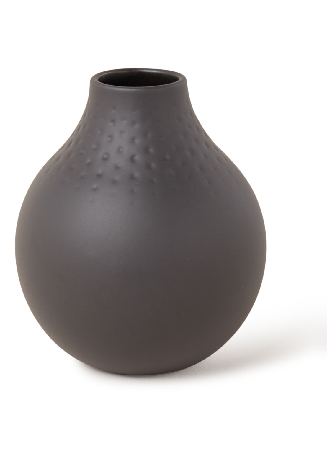 Villeroy & Boch Collier Perle vaas klein 12 cm - voorkant zwart