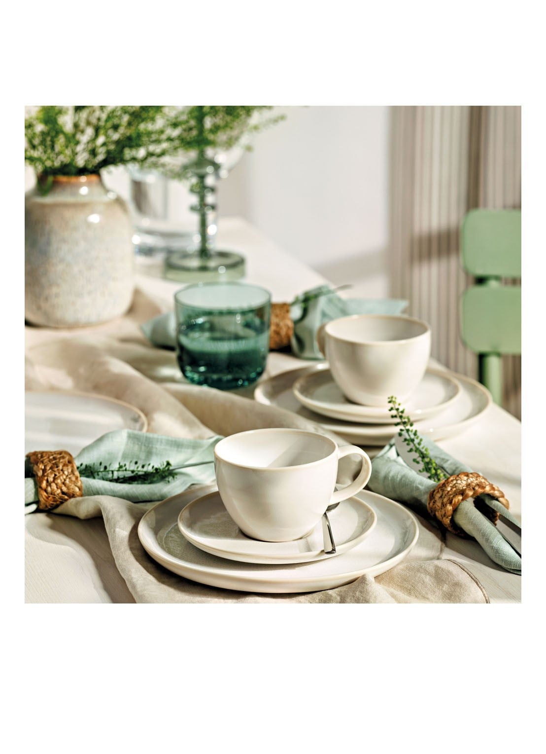 Villeroy & Boch Crafted Cotton koffiekopje 24,7 cl - detail gebroken wit