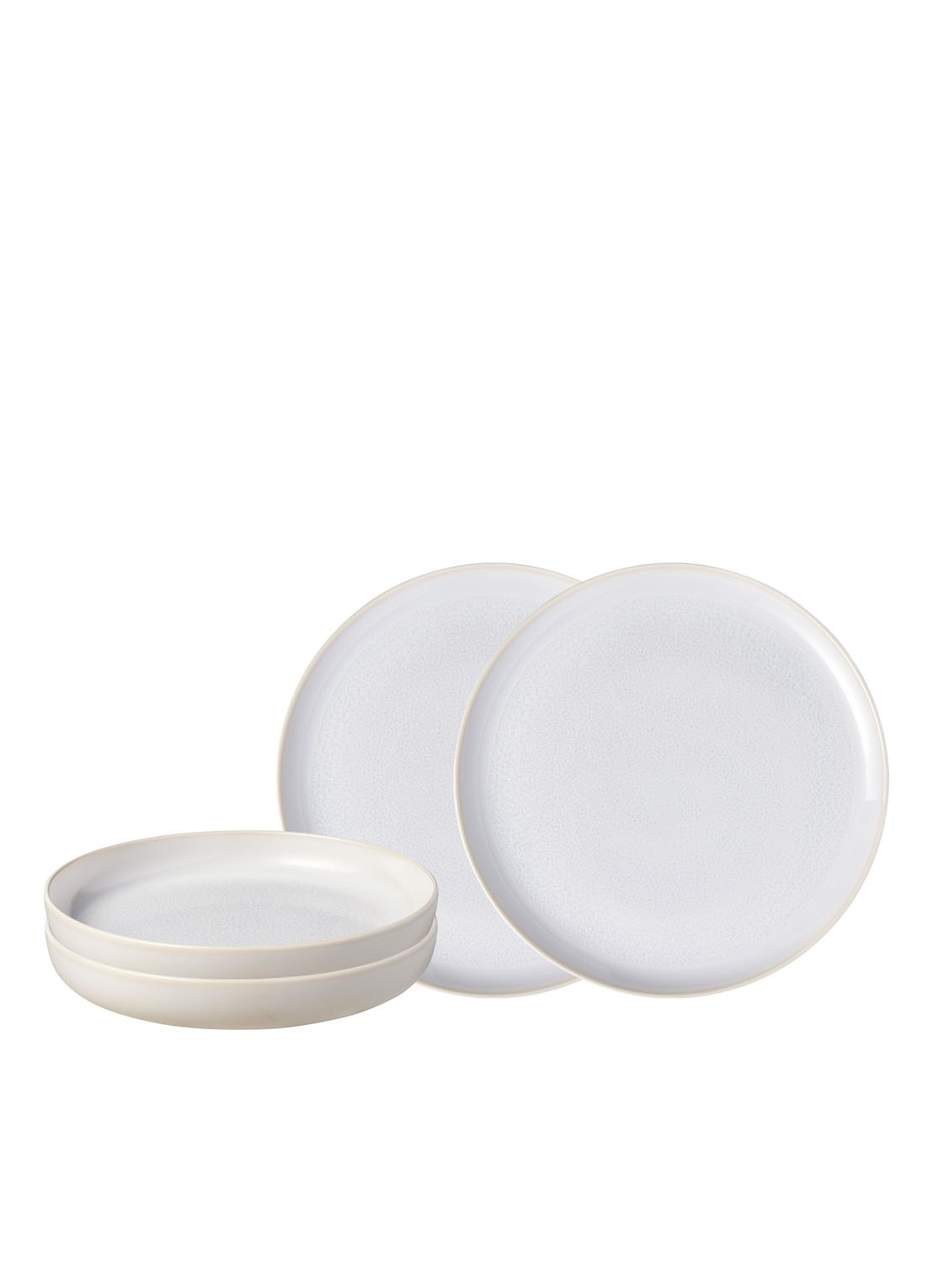 Villeroy & Boch Crafted Cotton seviesset 4-delig - voorkant gebroken wit