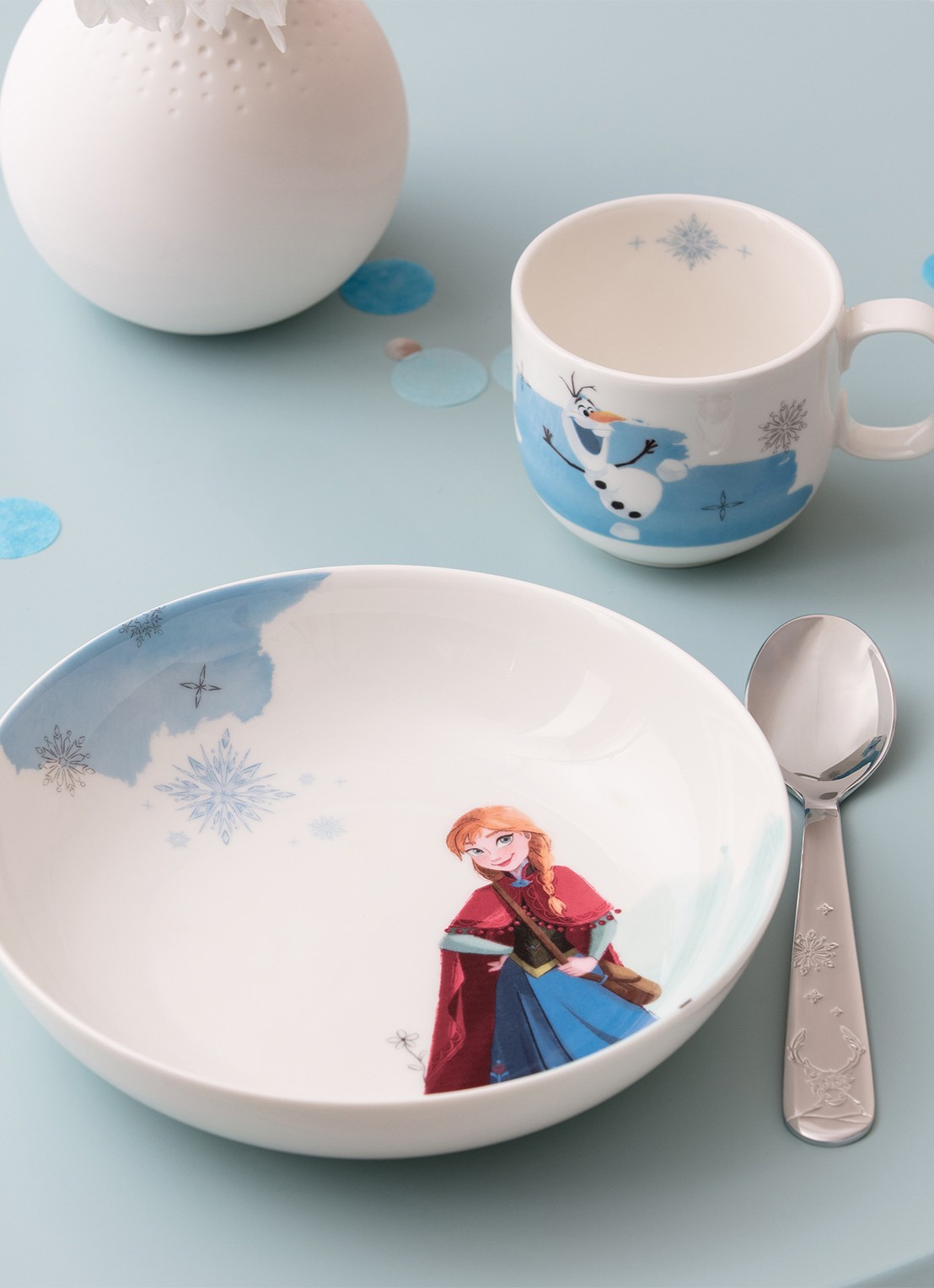 Villeroy & Boch Disney Frozen diep kinderbord 18,5 cm - voorkant 2 blauw