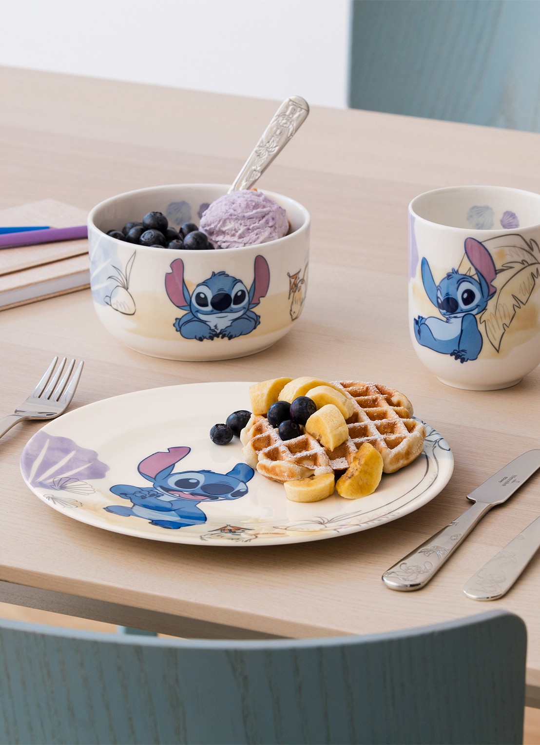 Villeroy & Boch Disney Stitch Kinderbeker - detail blauw