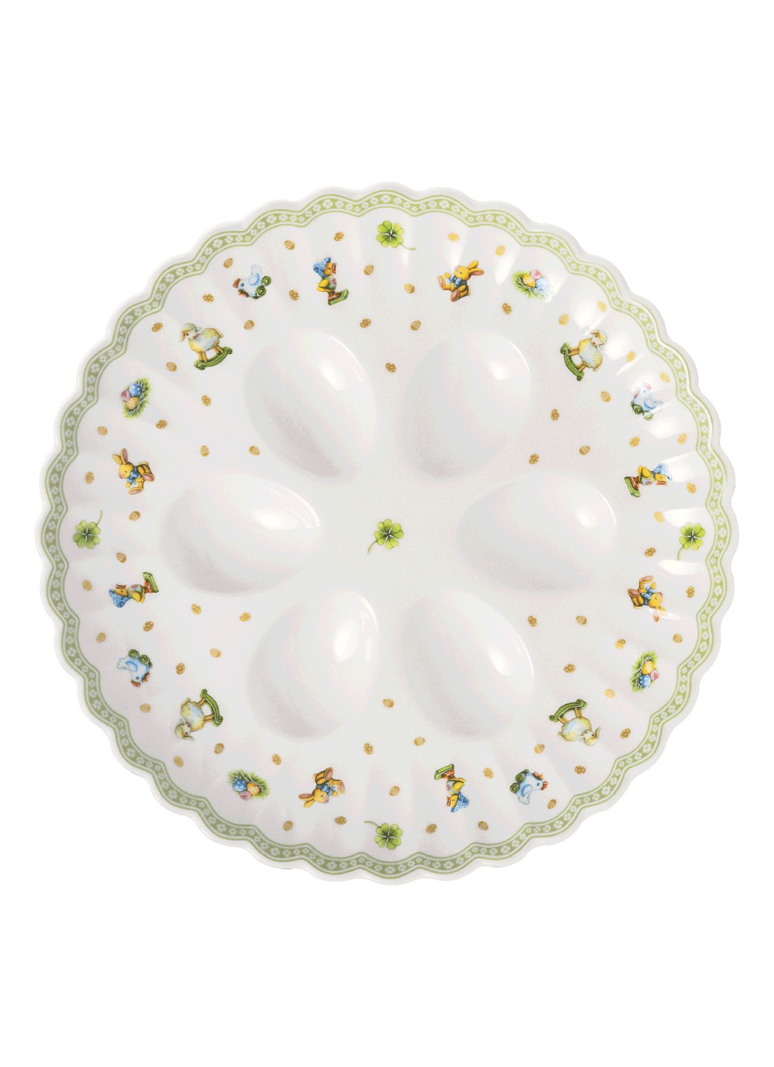 Villeroy & Boch Easter Delight eierbord 24 cm - voorkant gebroken wit
