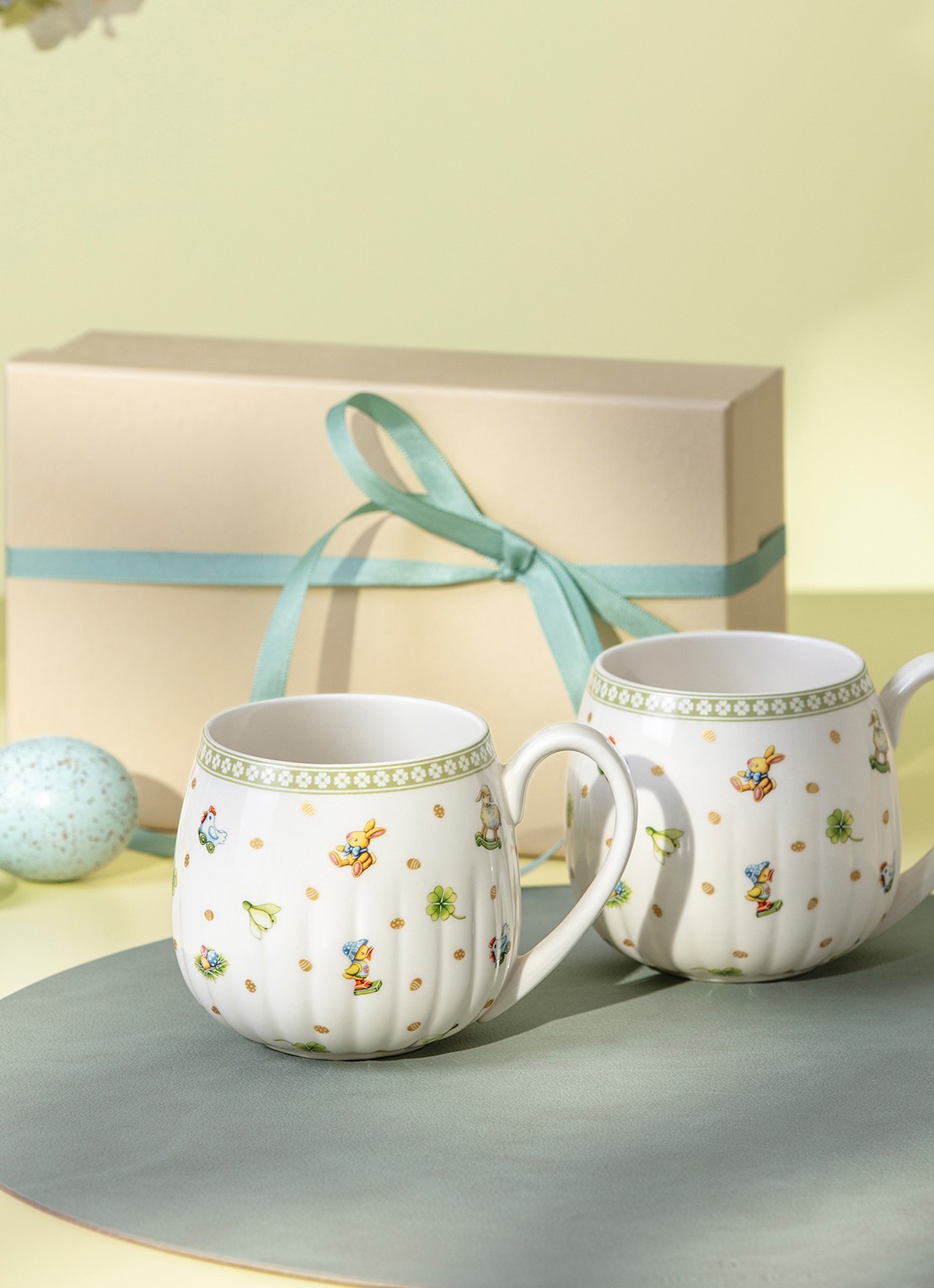 Villeroy & Boch Easter Delight mok set van 2 - achterkant gebroken wit