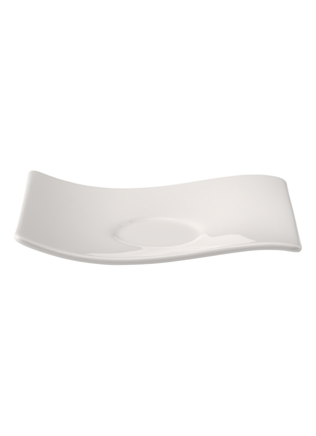Villeroy & Boch Espresso schotel NewWave, 14 cm - voorkant gebroken wit