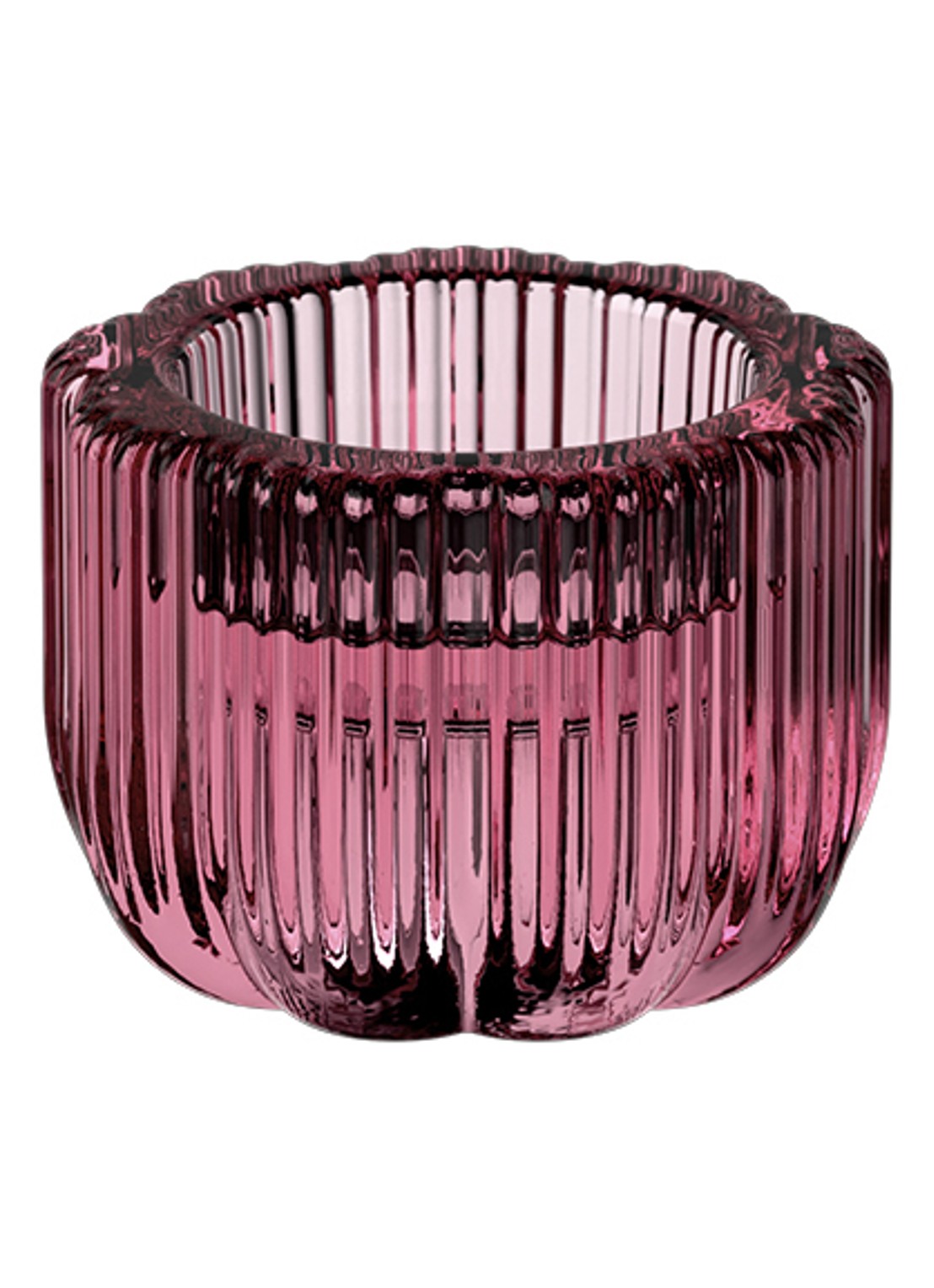 Villeroy & Boch Fleur 2 in 1 kandelaar  - voorkant roze