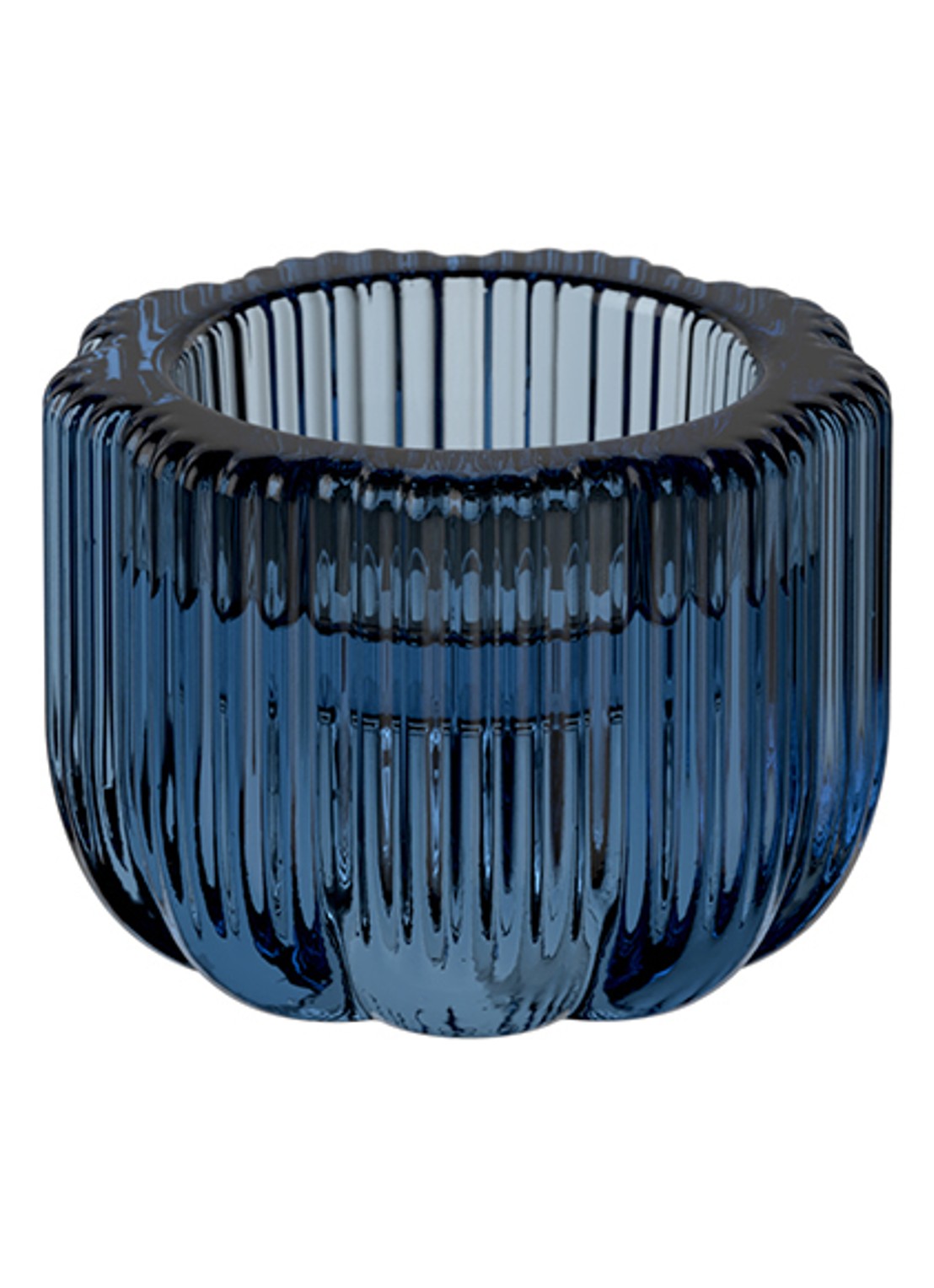 Villeroy & Boch Fleur bleu kandelaar 4,5 cm 2-in-1 - voorkant blauw