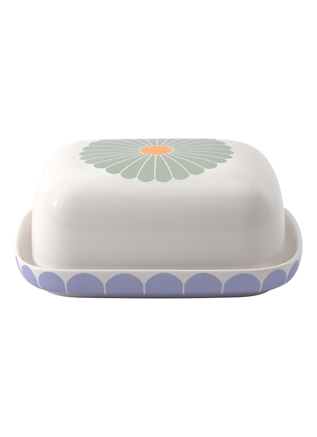 Villeroy & Boch Fleur botervloot 15 cm - voorkant 2 wit