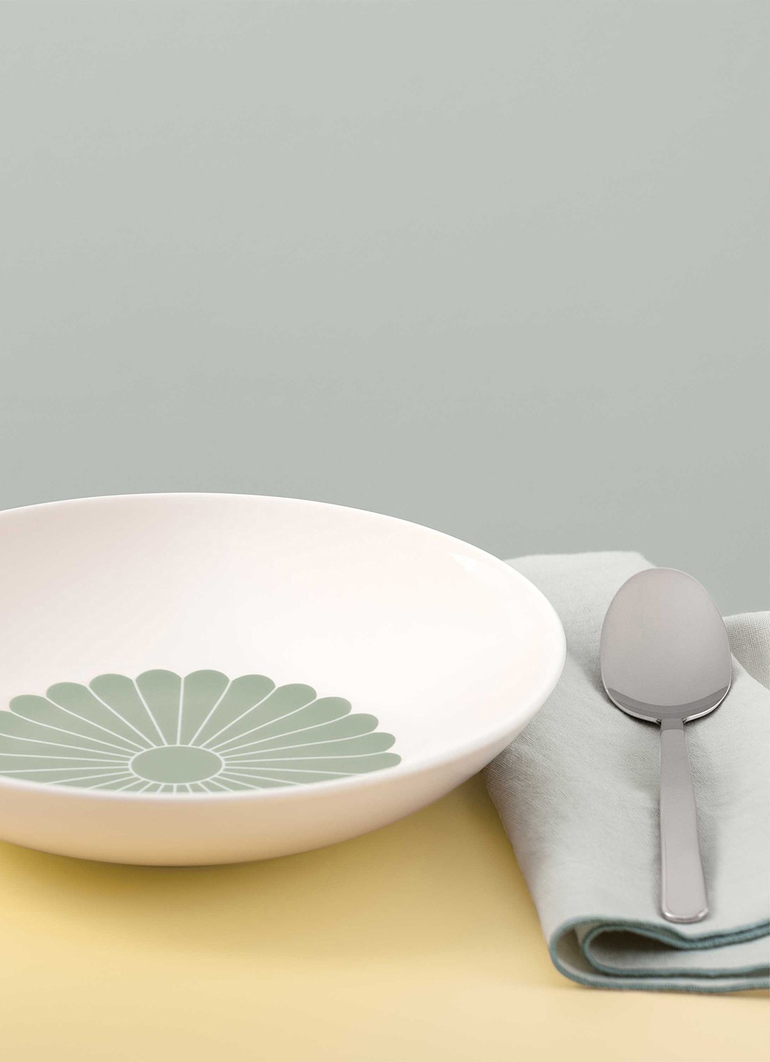 Villeroy & Boch Fleur diep bord 24 cm - voorkant 2 lindegroen