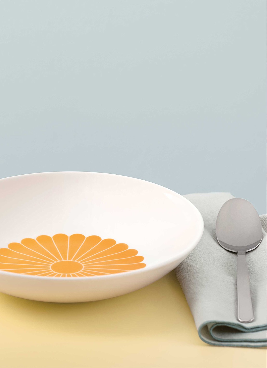 Villeroy & Boch Fleur diep bord 24 cm - voorkant 2 orange