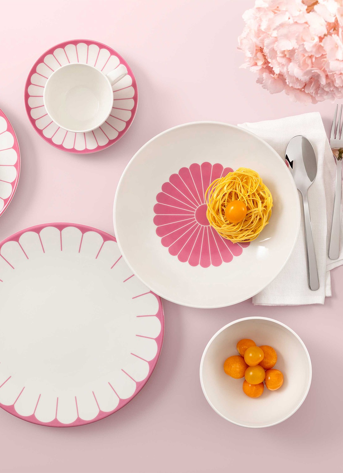 Villeroy & Boch Fleur diep bord 24 cm - detail 3 roze