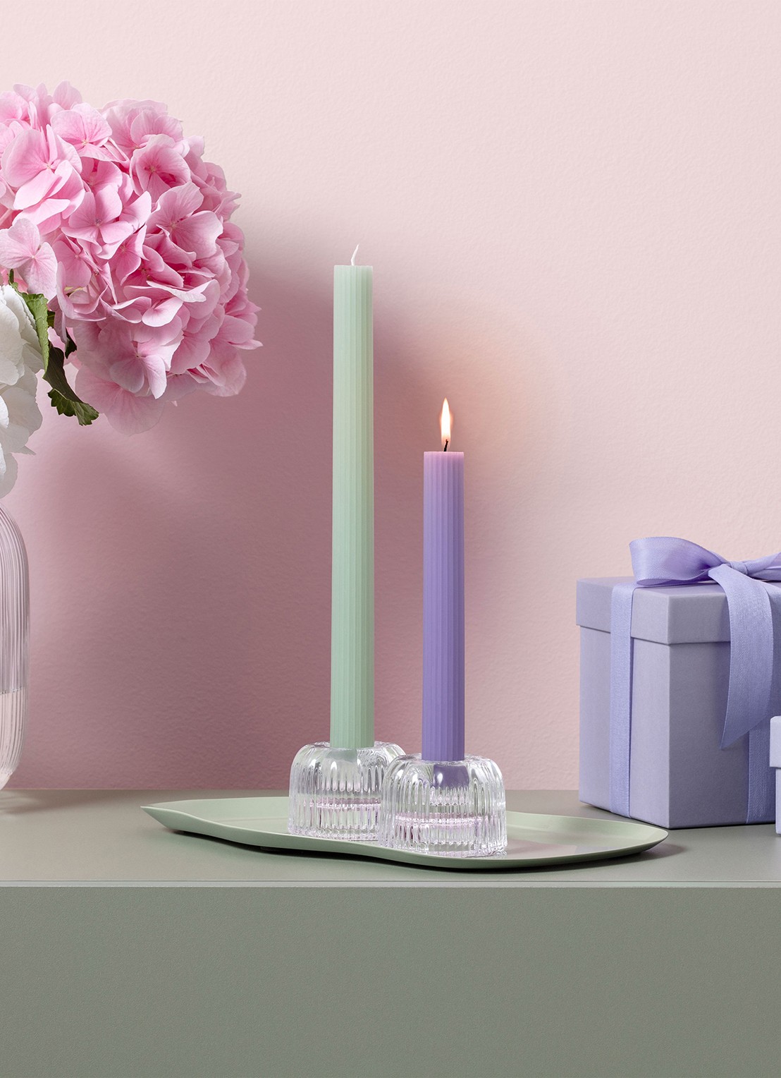 Villeroy & Boch Fleur dinerkaars set van 2 - voorkant 2 blauw