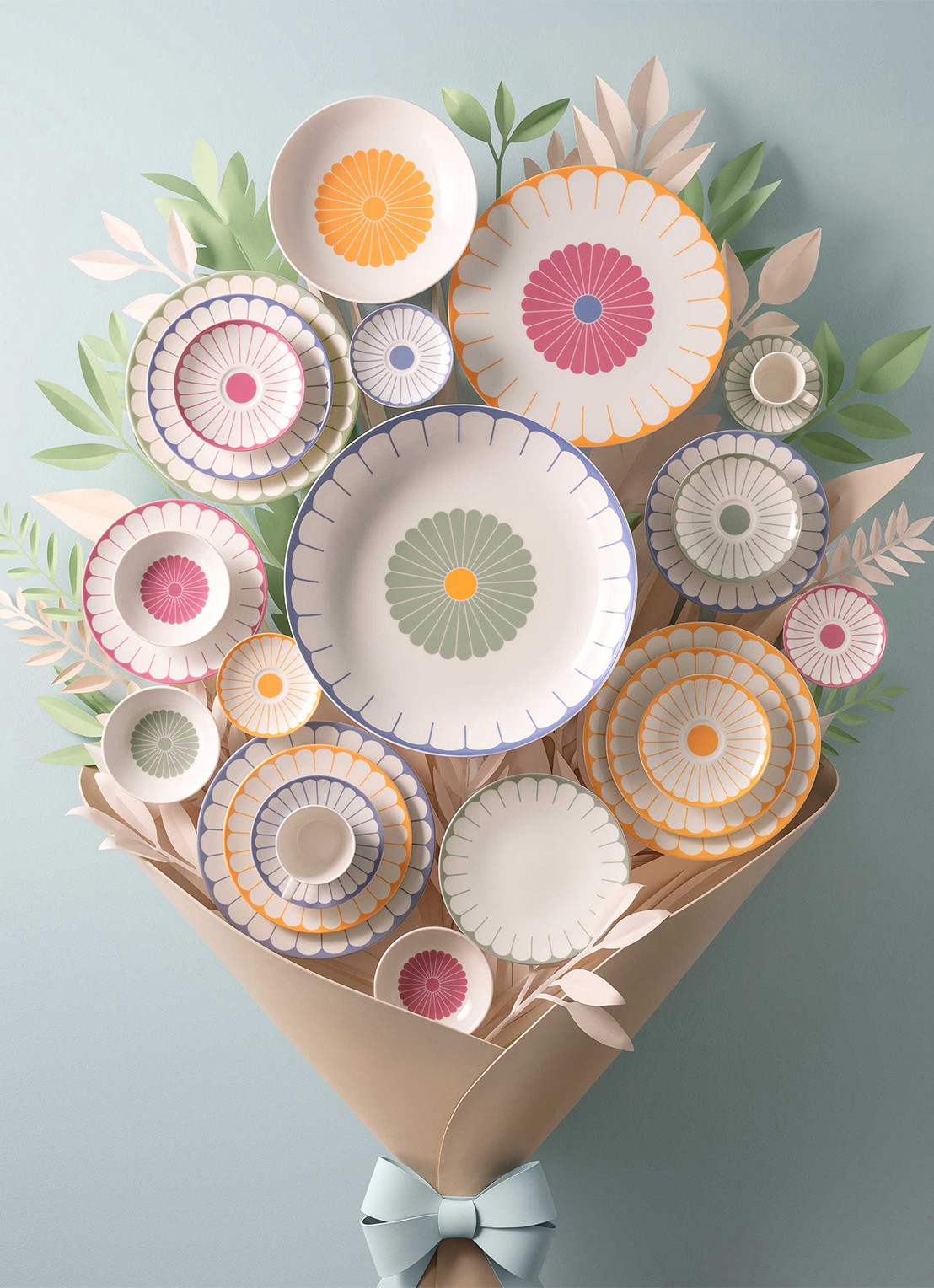 Villeroy & Boch Fleur koffiekopje 16 cl - detail lindegroen