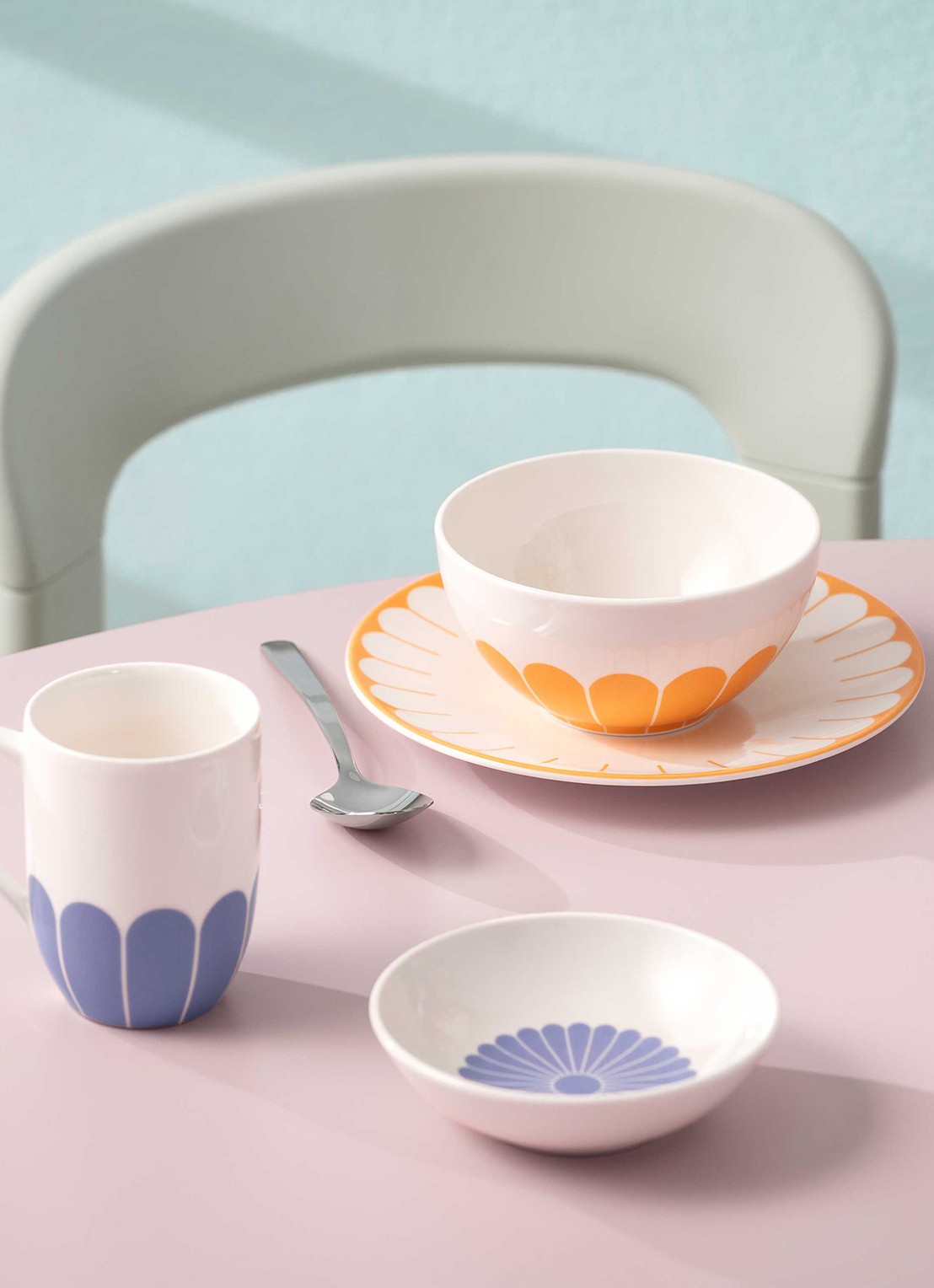 Villeroy & Boch Fleur kom 14 cm - voorkant 3 orange
