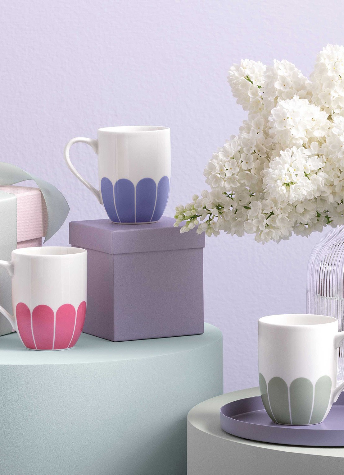 Villeroy & Boch Fleur kopje 29 cl - detail 3 lichtblauw