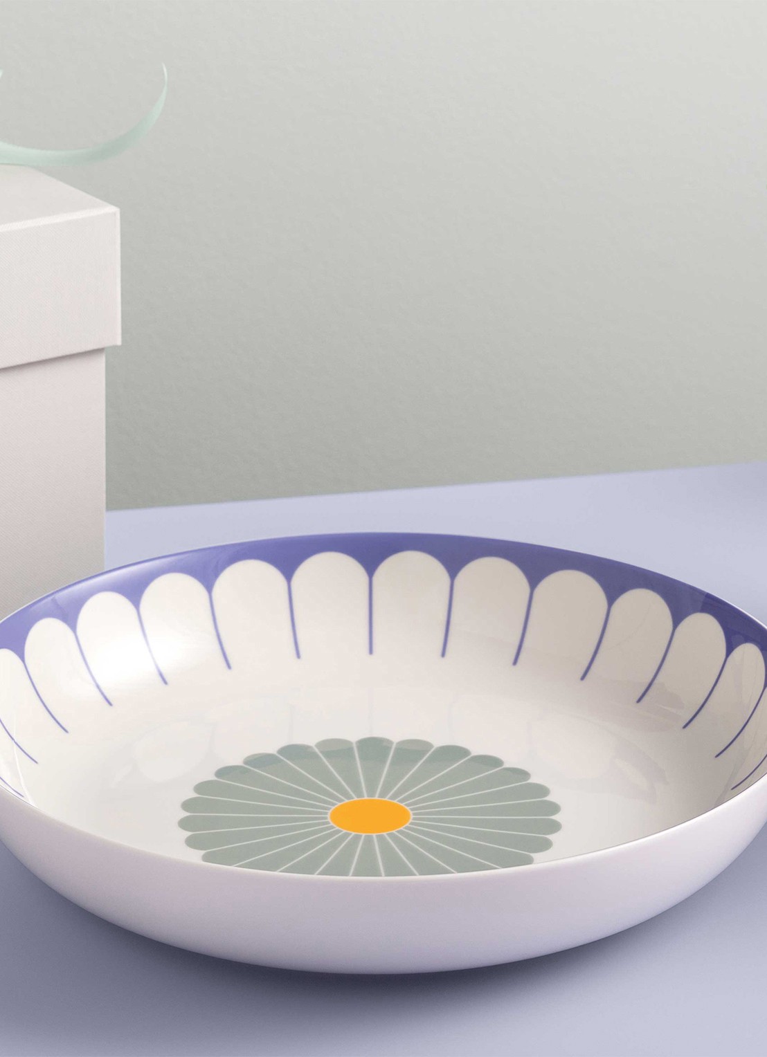 Villeroy & Boch Fleur salade- serveerschaal 38 cm - voorkant 2 multicolor