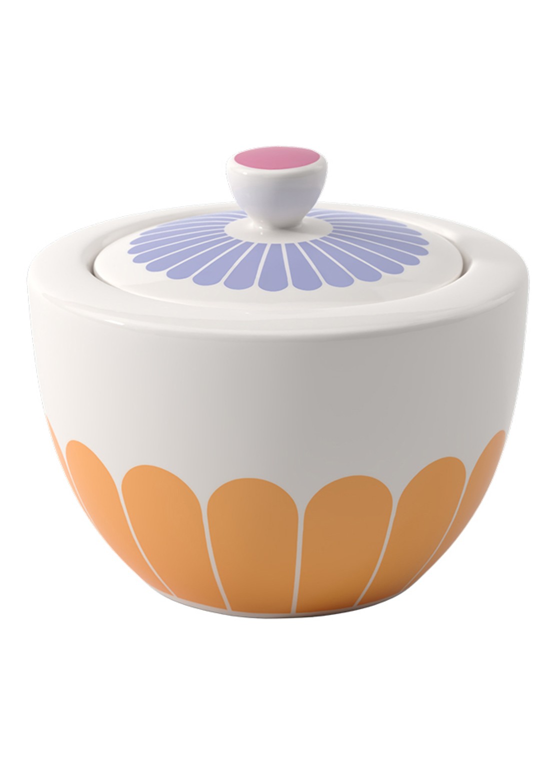 Villeroy & Boch Fleur suikerpot 10 cm - voorkant geel