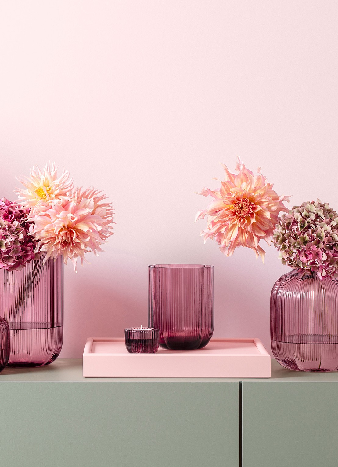 Villeroy & Boch Fleur vaas 11 cm - achterkant roze