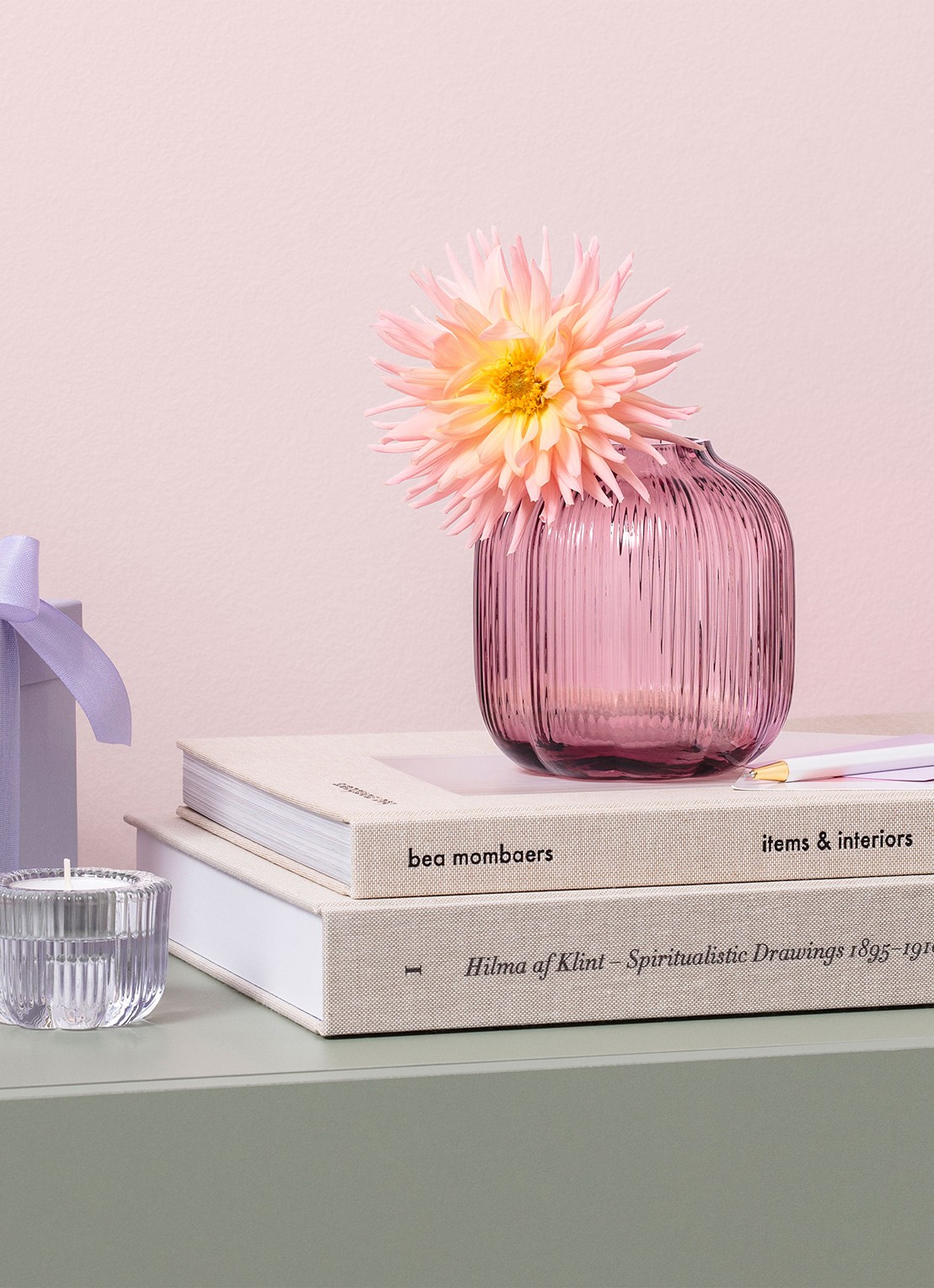 Villeroy & Boch Fleur vaas 11 cm - voorkant 3 roze