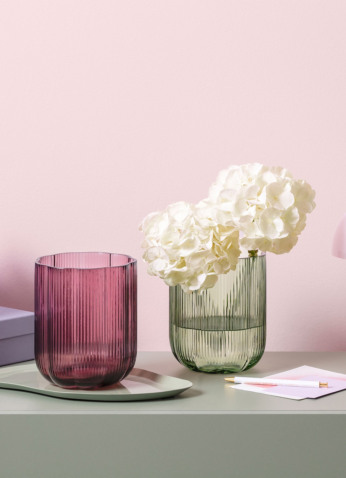 Villeroy & Boch Fleur vaas 15 cm - voorkant 2 groen