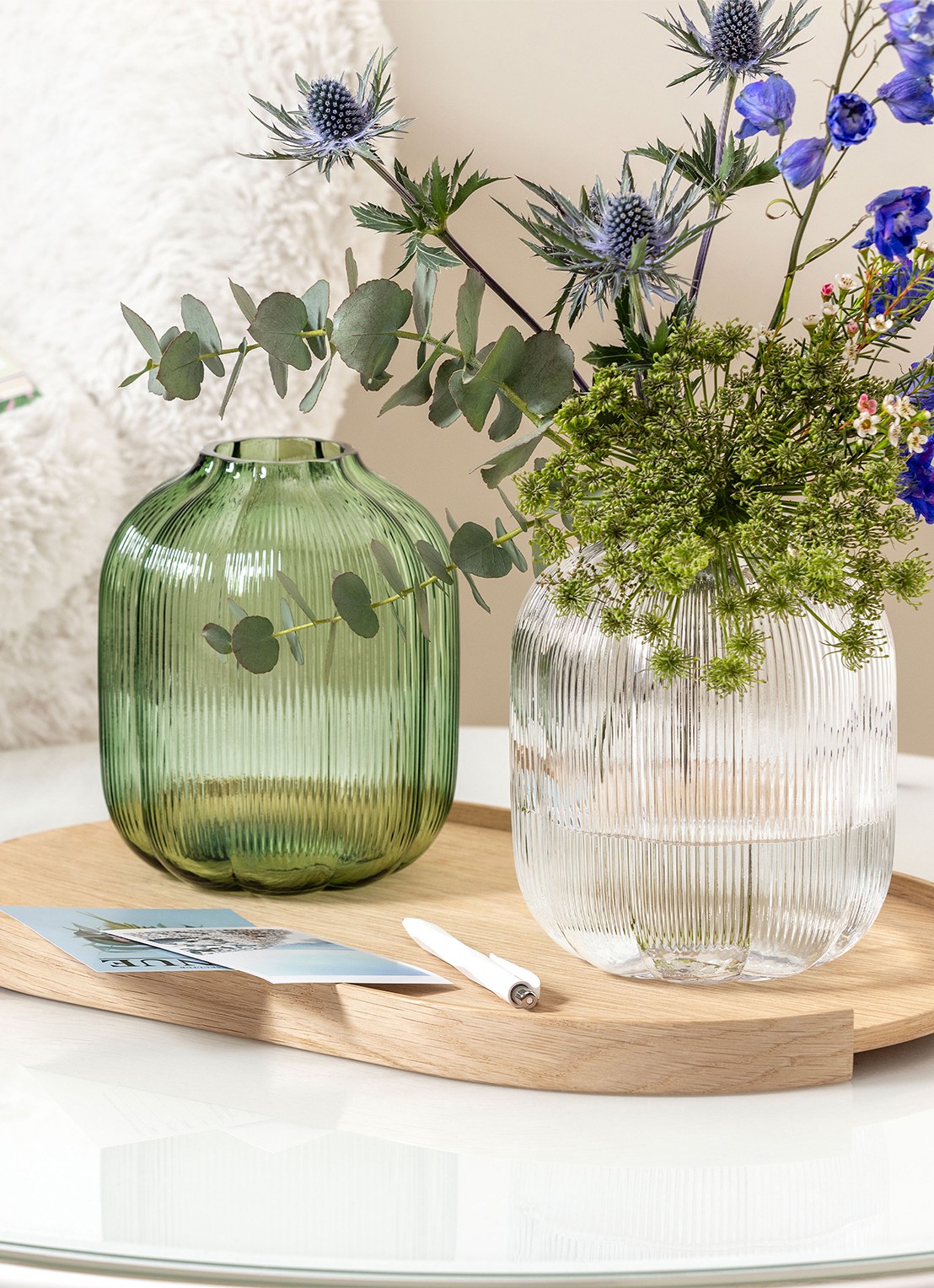 Villeroy & Boch Fleur vert Wazon vaas 19 cm - voorkant 2 groen