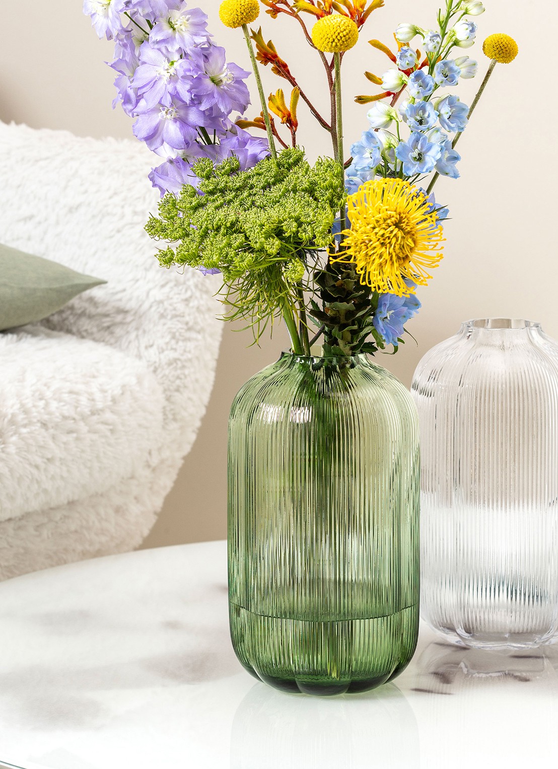 Villeroy & Boch Fleur vert Wazon vaas 28 cm - voorkant 2 groen