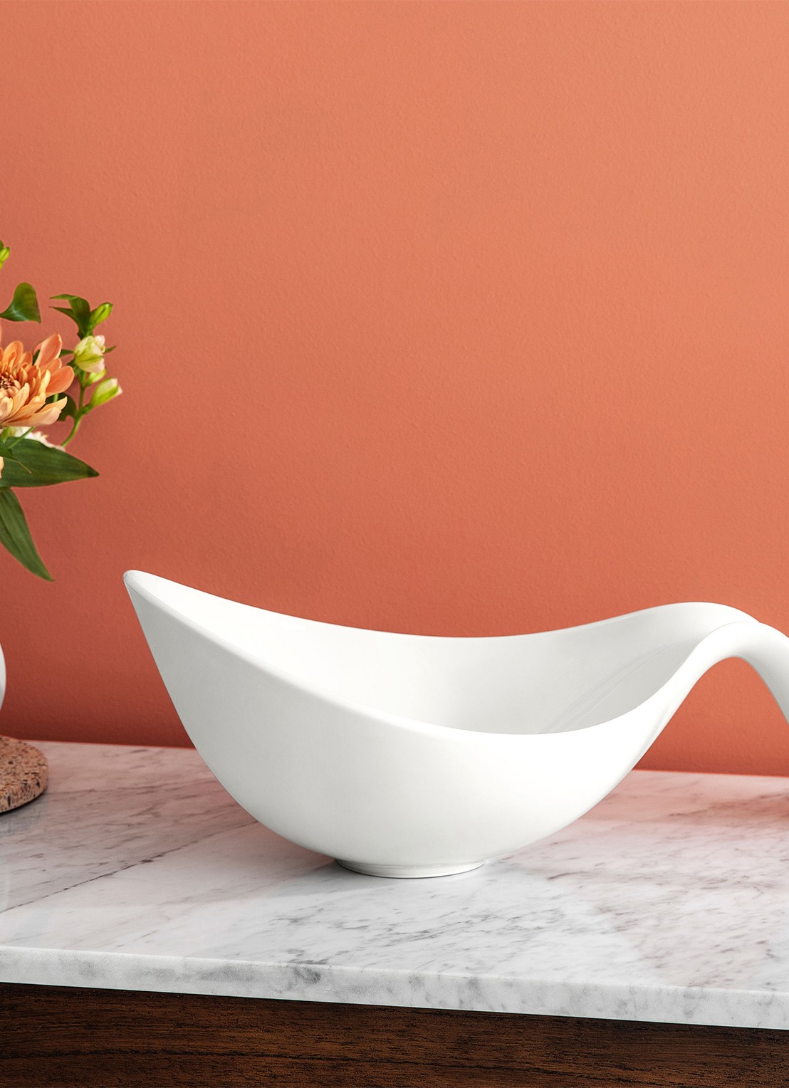 Villeroy & Boch Flow serveerschaal met greep  - achterkant 5 gebroken wit