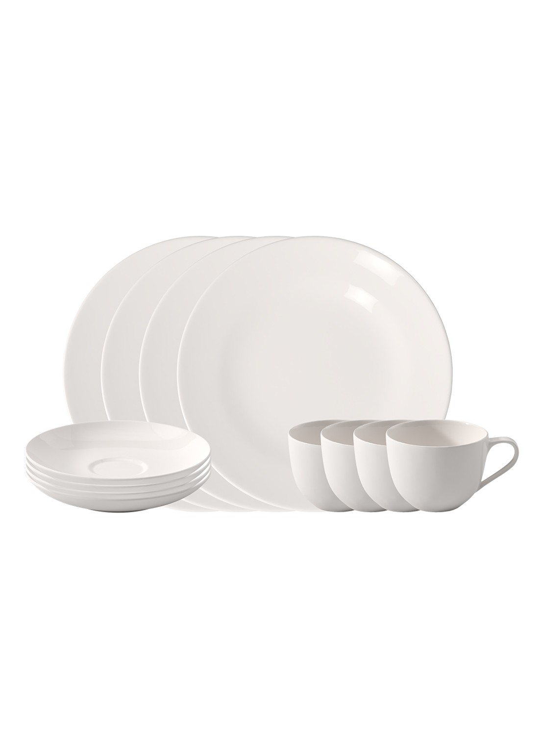 Villeroy & Boch For Me Koffie serviesset 12-delig - voorkant 2 gebroken wit