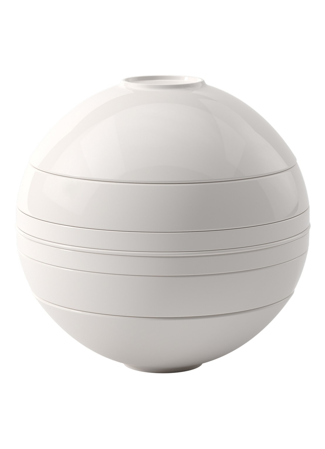 Villeroy & Boch Iconic La Boule serviesset 7-delig - voorkant 4 gebroken wit