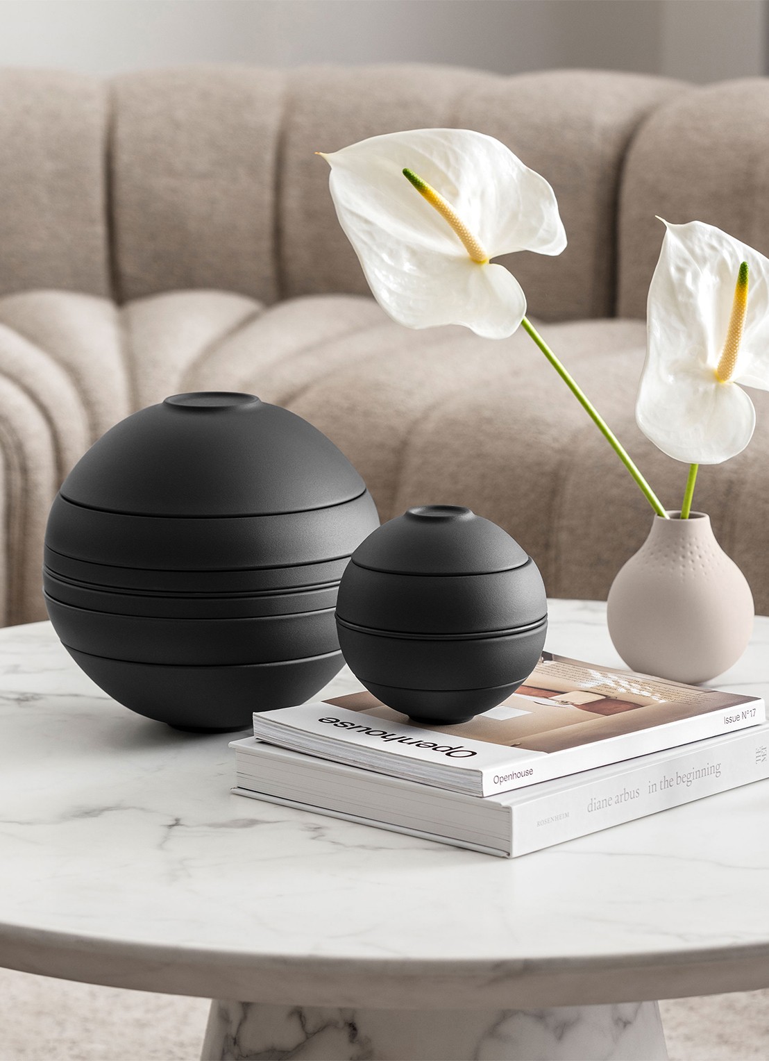 Villeroy & Boch Iconic La Boule serviesset 7-delig - detail zwart