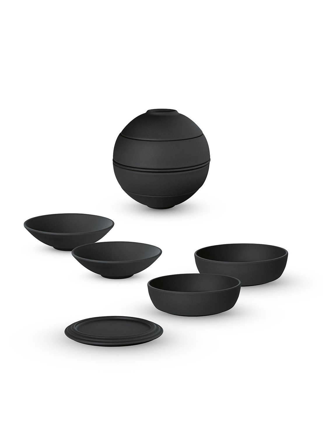 Villeroy & Boch Iconic La petite Boule serviesset 5-delig - detail 3 zwart