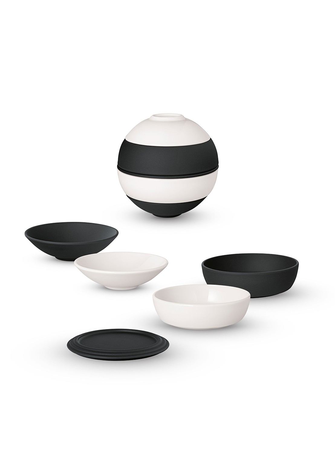 Villeroy & Boch Iconic La petite Boule serviesset 5-delig - detail 3 zwart