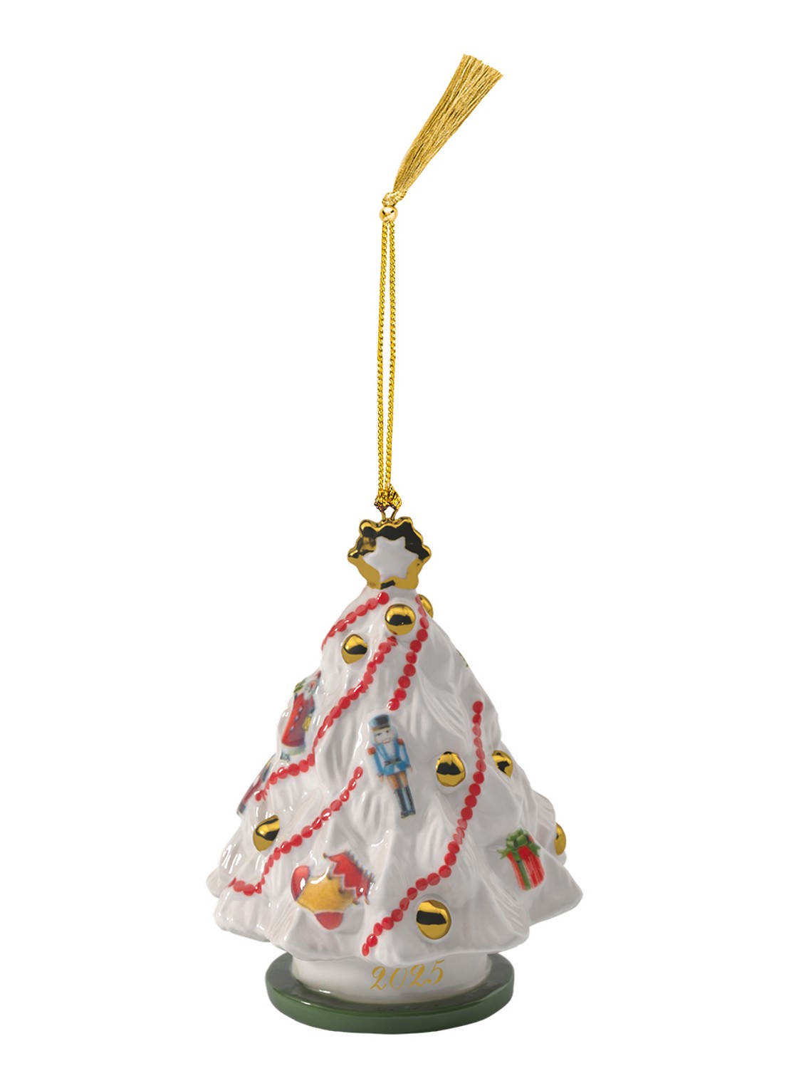 Villeroy & Boch Kerstboom 2025 kersthanger 7,3 cm - voorkant 4 gebroken wit
