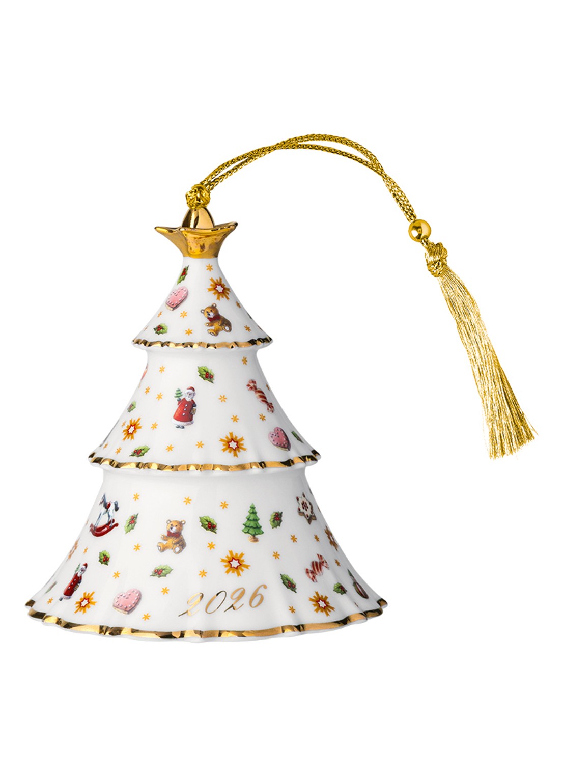 Villeroy & Boch Kerstboom 2026 kersthanger 8,4 cm - voorkant 3 wit