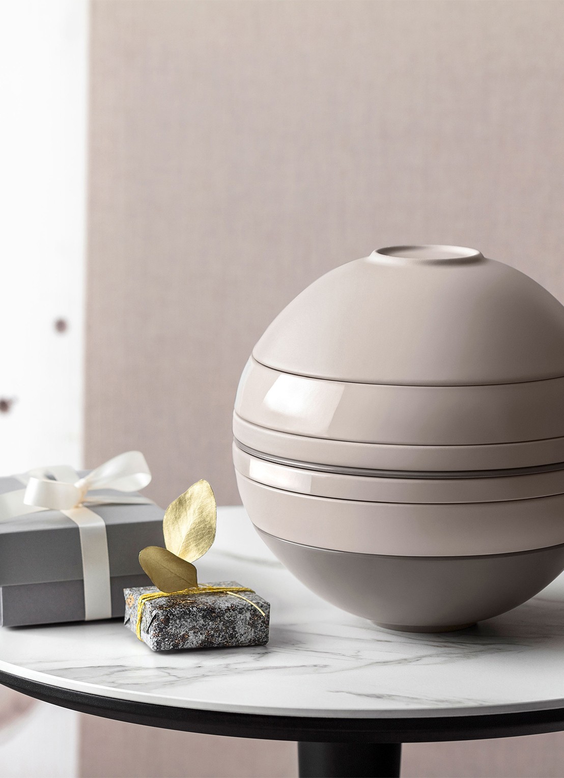 Villeroy & Boch La Boule serviesset 7-delig - voorkant 3 beige