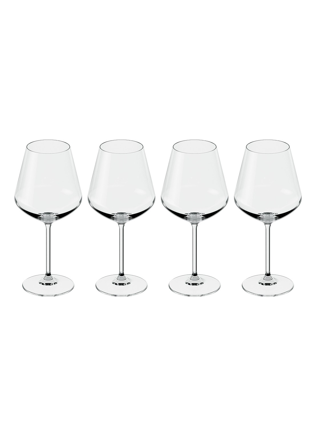 Villeroy & Boch La Divina witte en rode wijnglas 68 cl set van 4 - voorkant 2 transparant