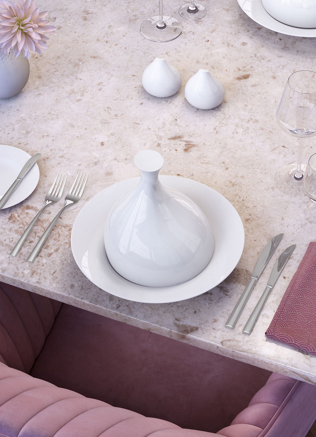 Villeroy & Boch La Divina witte wijnglas 38 cl set van 4  - detail 2 transparant