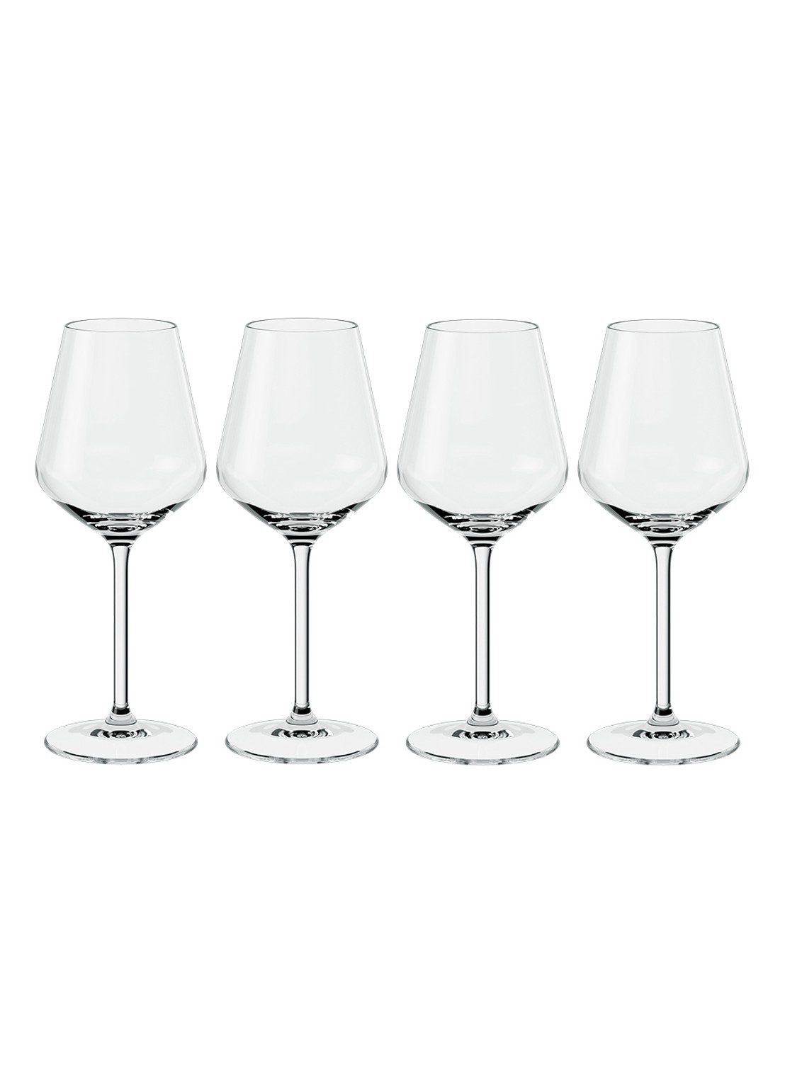 Villeroy & Boch La Divina witte wijnglas 38 cl set van 4  - voorkant 4 transparant