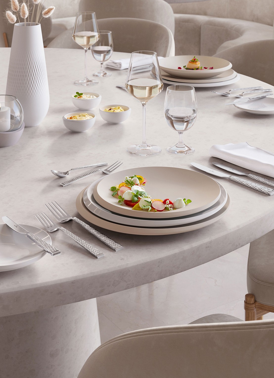 Villeroy & Boch La Divina witte wijnglas 38 cl set van 4  - voorkant 5 transparant