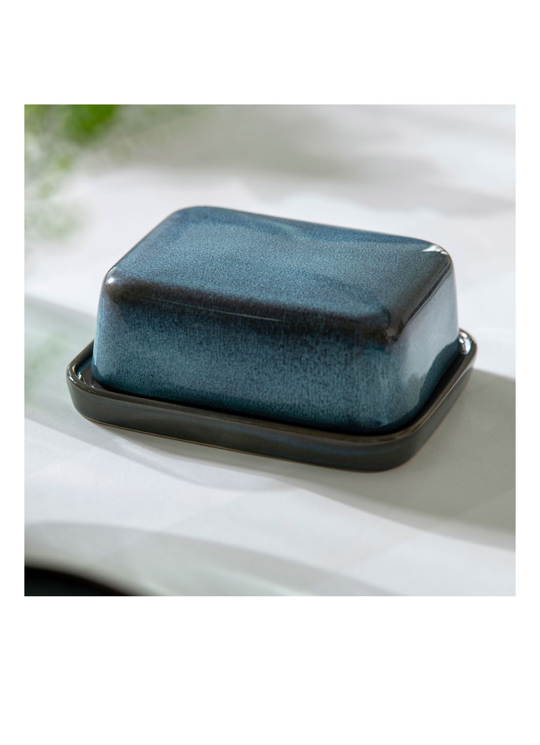 Villeroy & Boch Lave botervloot 15 x 12 cm - voorkant 2 staalblauw