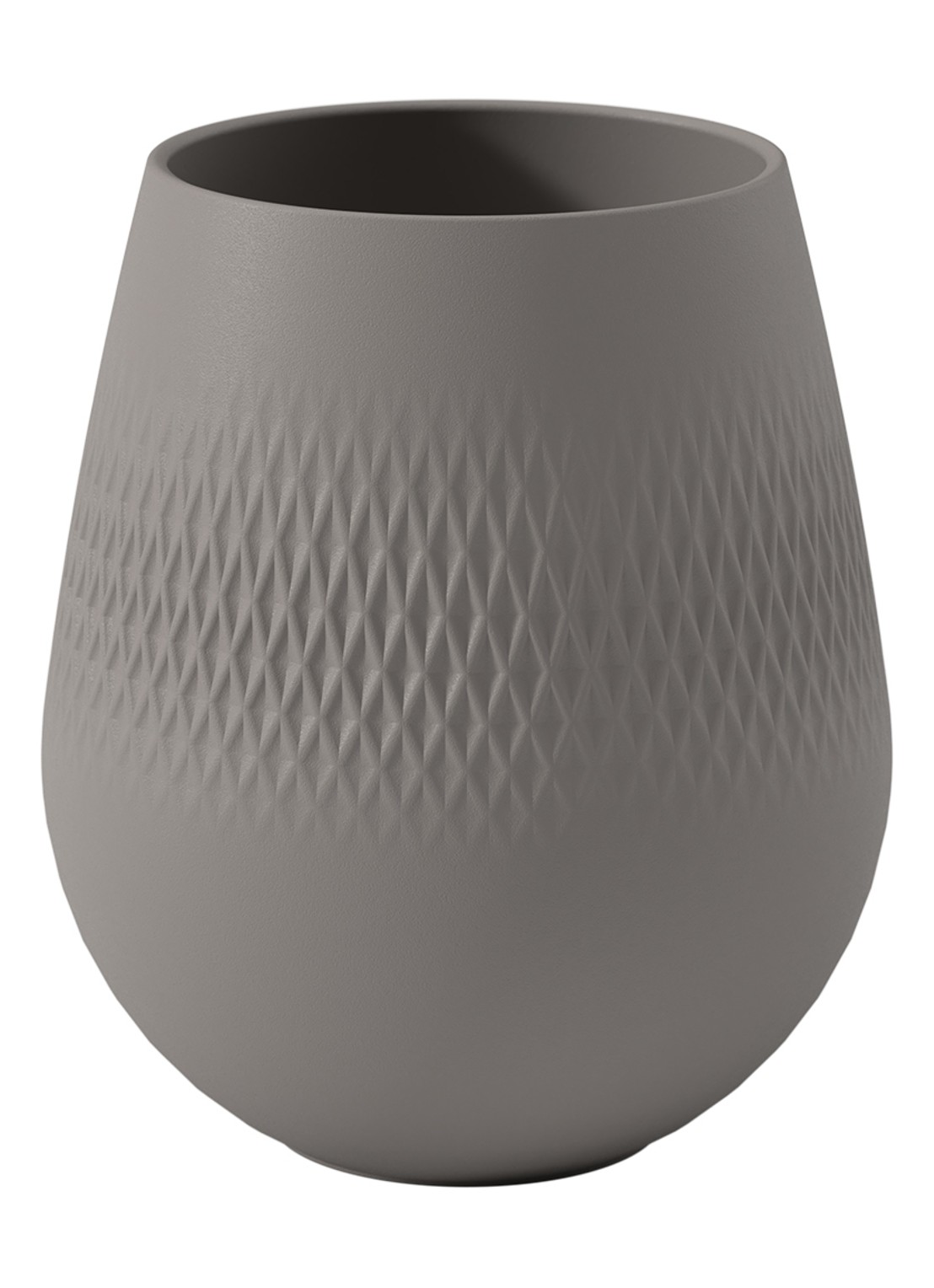 Villeroy & Boch Lave Carre vaas 14 cm - voorkant 2 lichtgrijs