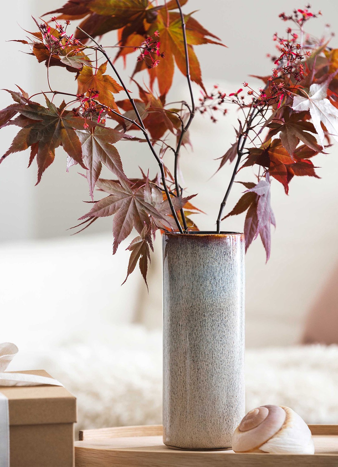 Villeroy & Boch Lave Cylinder vaas 20 cm - achterkant 5 beige