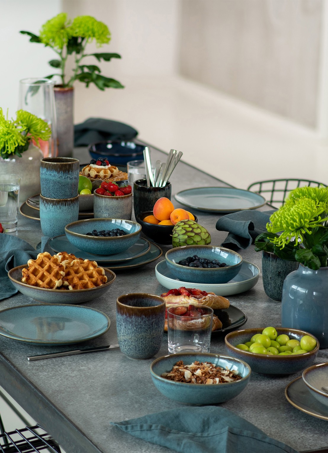 Villeroy & Boch Lave Glacé dinerbord 28 cm - detail 2 turquoise