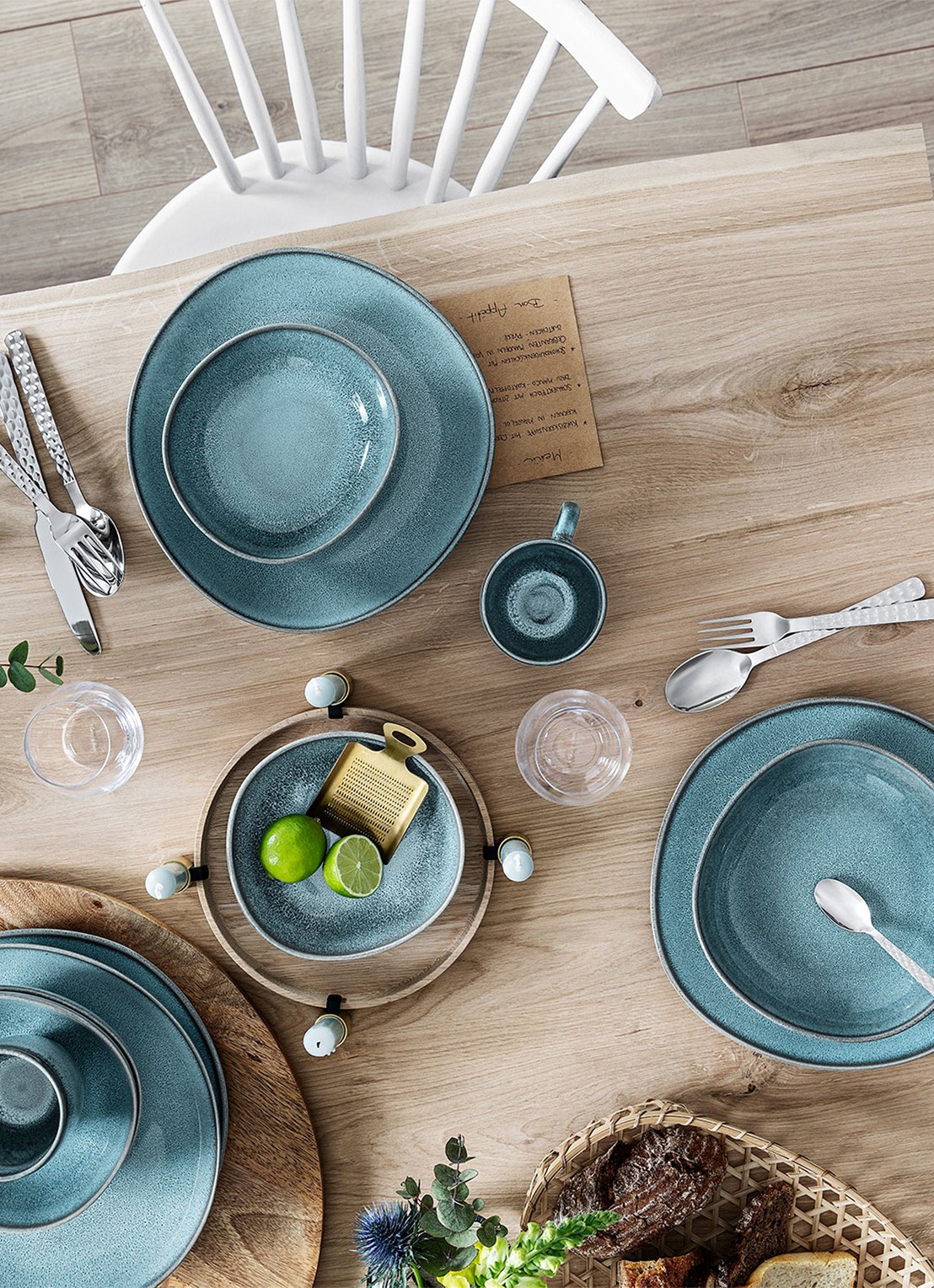 Villeroy & Boch Lave Glacé ontbijtbord 23,5 x 23 cm - voorkant 4 turquoise