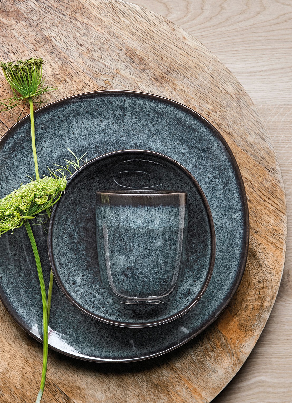 Villeroy & Boch Lave Gris dinerbord 28 cm  - voorkant 5 grijs