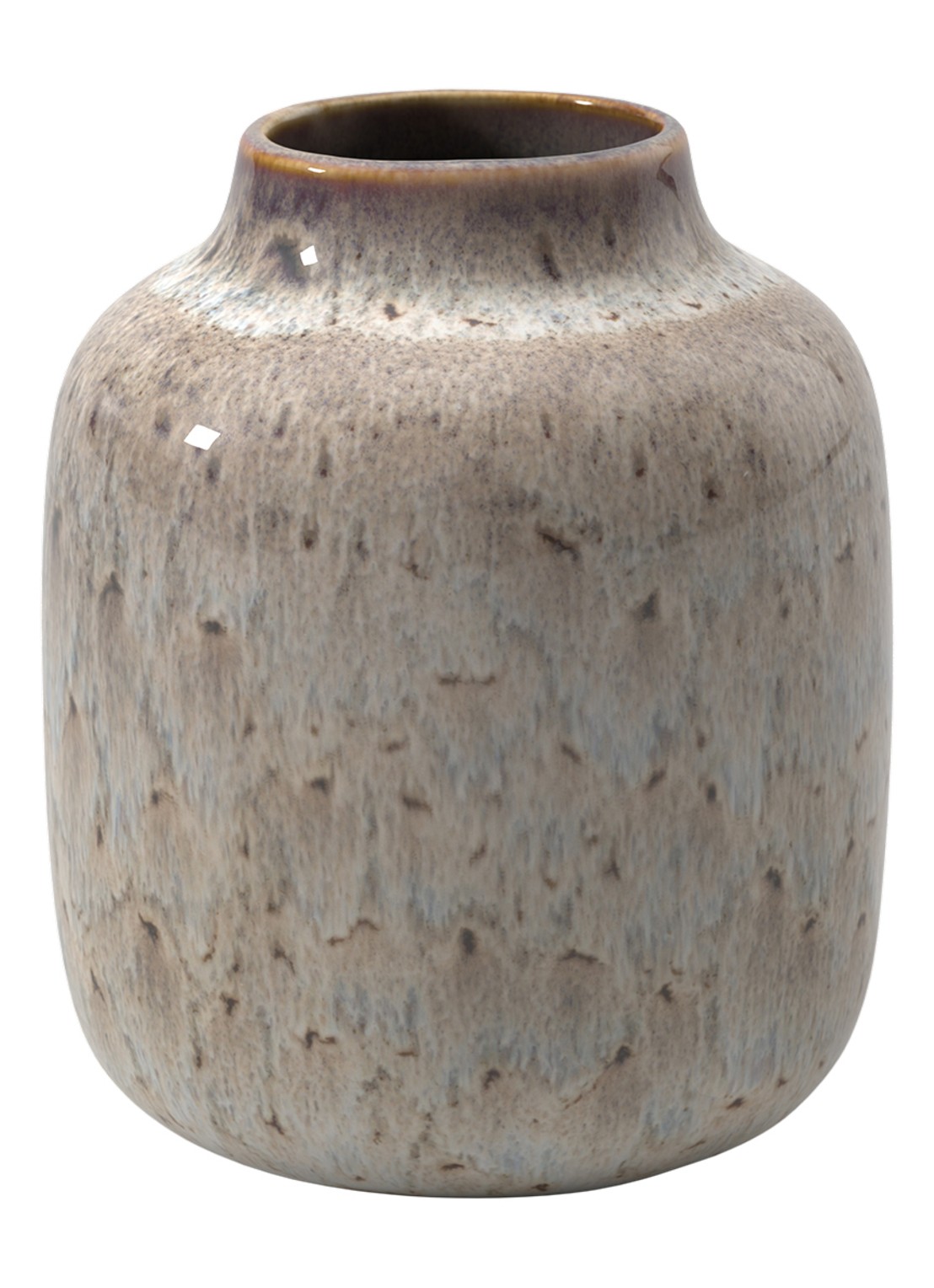 Villeroy & Boch Lave Nek vaas 15,5 cm - voorkant beige