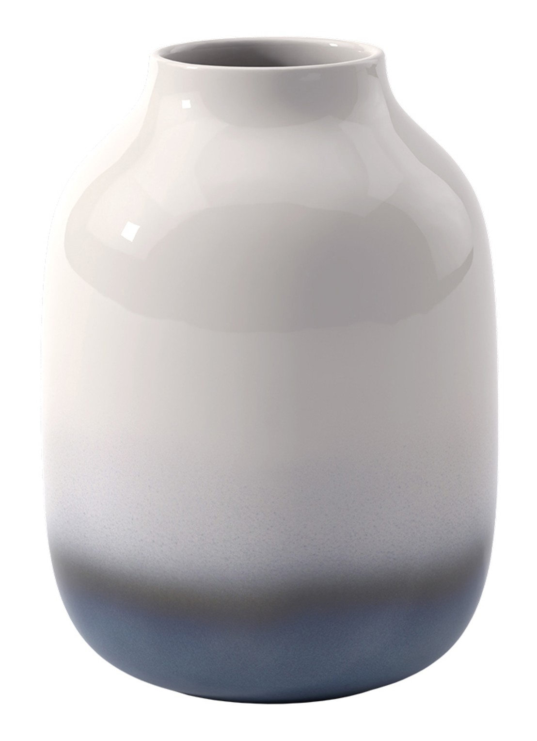 Villeroy & Boch Lave Nek vaas 22 cm - voorkant gebroken wit