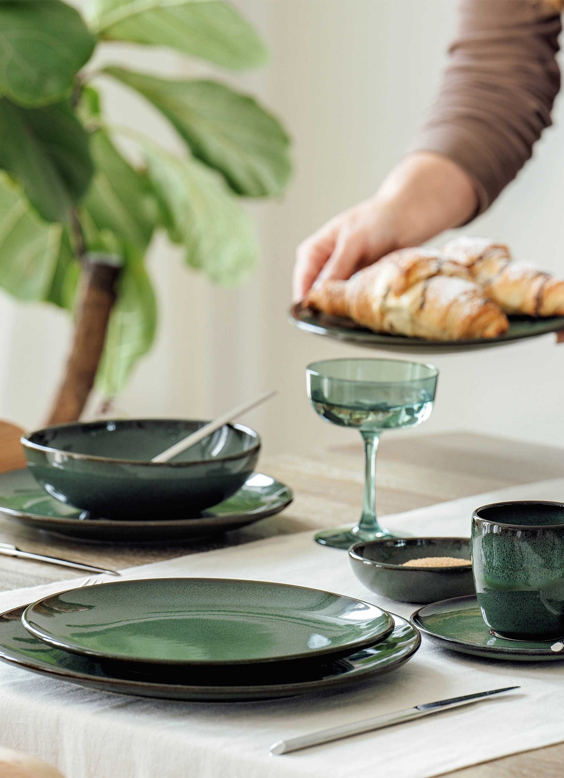 Villeroy & Boch Lave Vert diep bord 22 cm - detail 3 groen